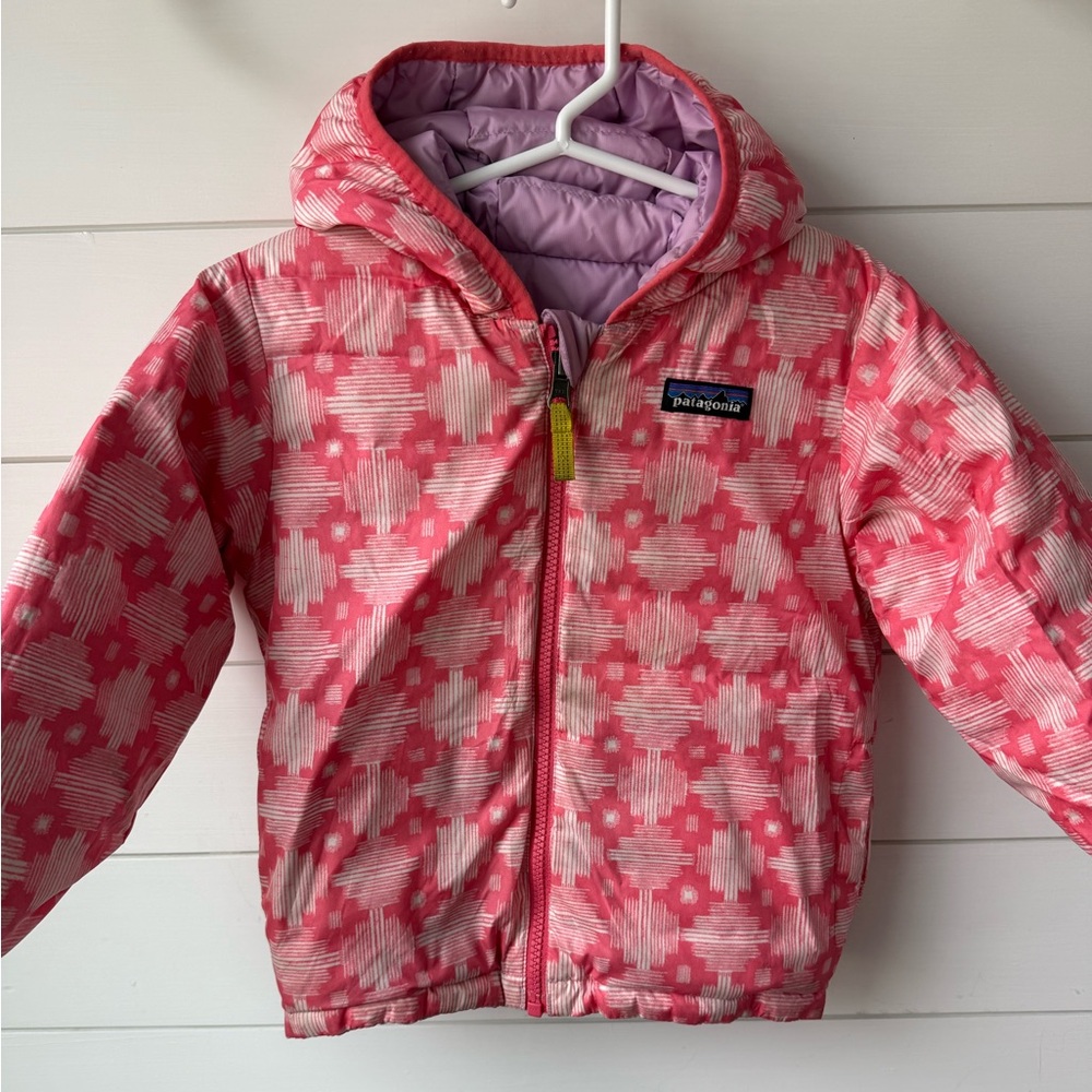 Patagonia Reversible Down Sweater Hooded Jacket Size 4T